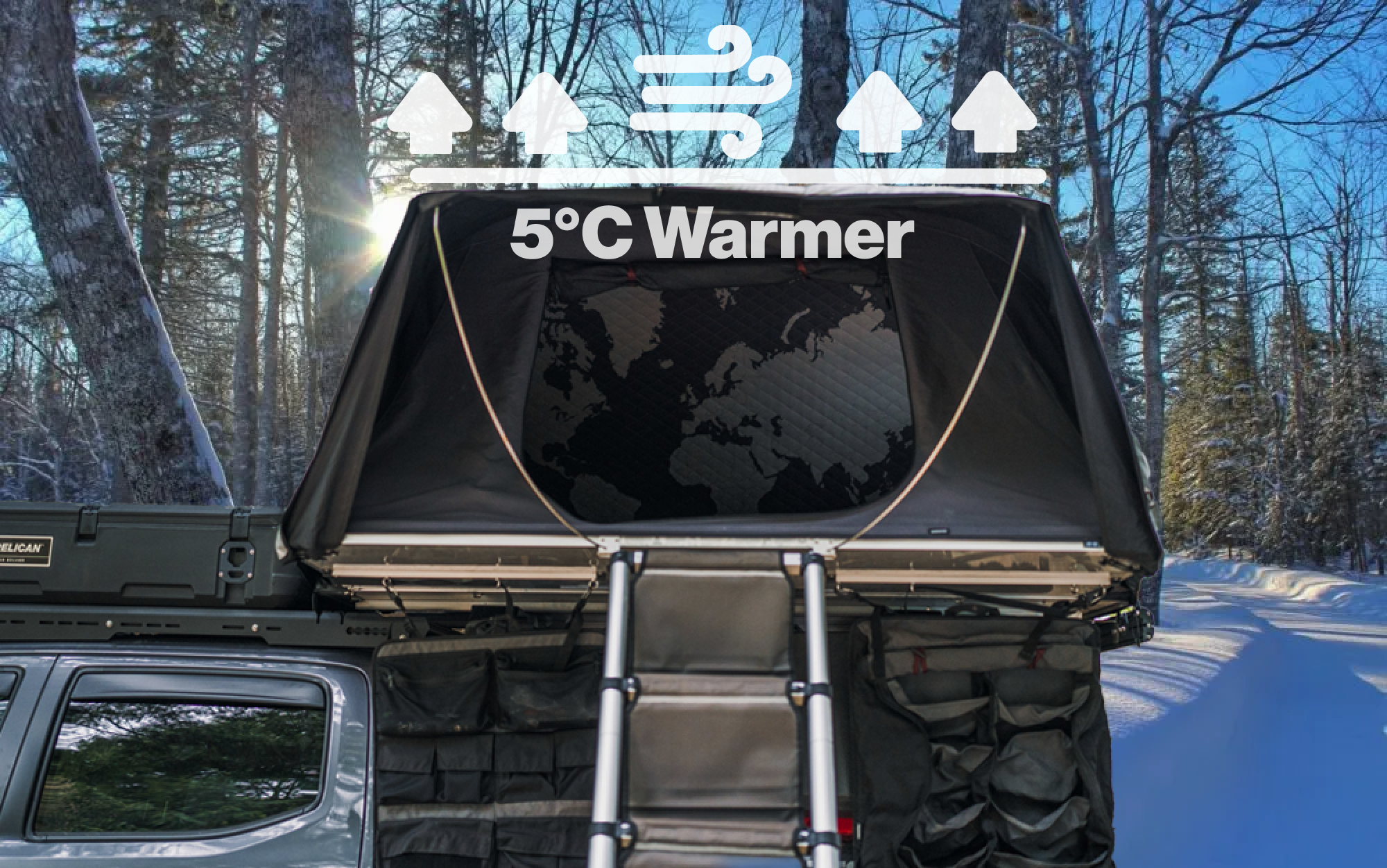 LNT Overland 4S Cover keeps heats inside and make tent 5 degree warmer than outside
