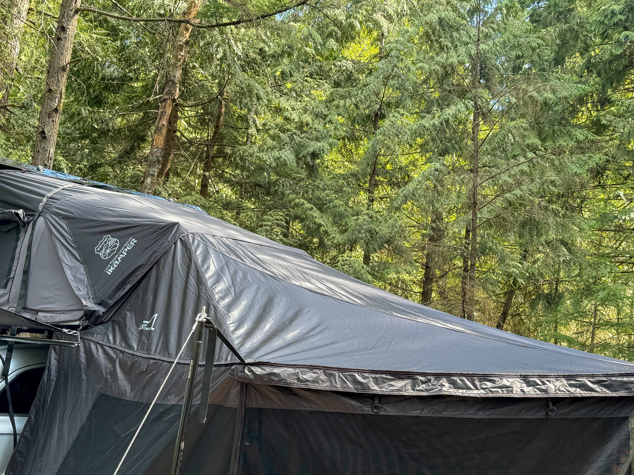 LNT Overland Skycamp Awning Mesh Screen is made of material for the UV Block. It gives the powerful shade for your area.