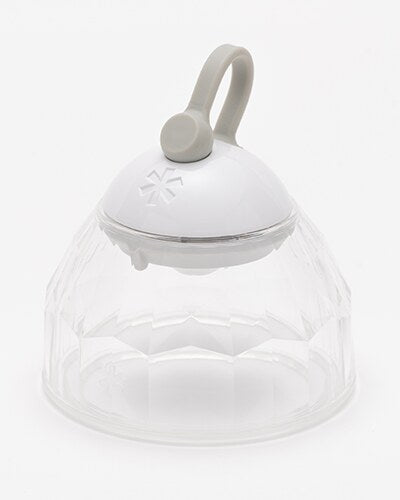 Crystal Shade, fitted to a lantern on a white background