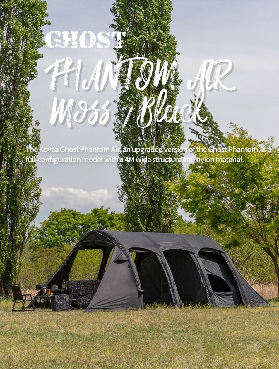 Kovea Ghost Phantom Air, brand lifestyle, Moss and Black colorways
