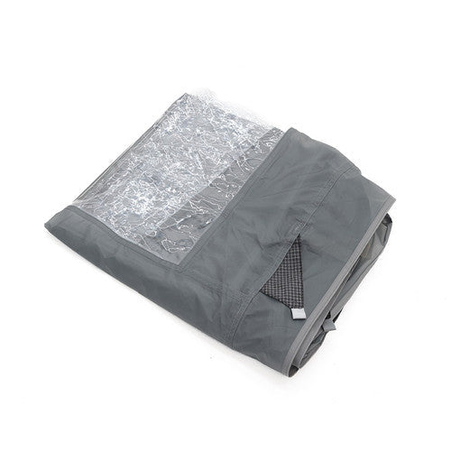 The included Neo Nest 80 Air roof cover folded flat, showing its clear TPU window and mesh corner tab.