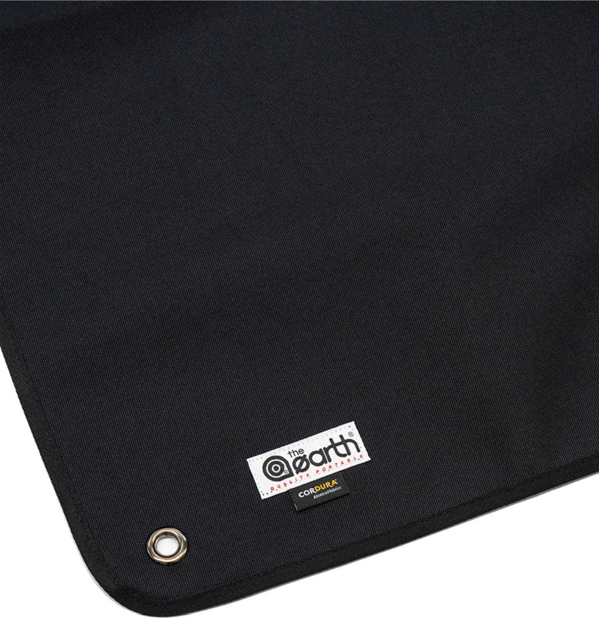 Black corner with the theEarth label and a metal eyelet