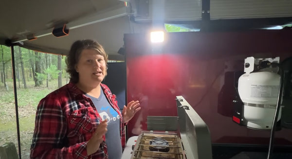 [Matt DeWitt MWD Adventures] Wendy's Camp Kitchen Setup for her Hiker Trailer