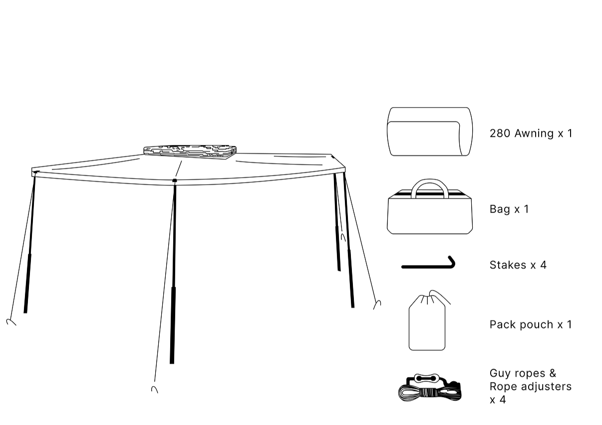 LNT 280 Awning Components