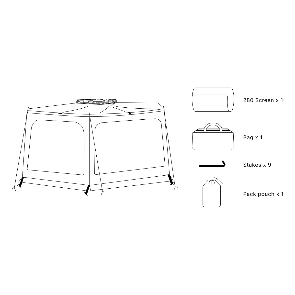 SCREEN for 280 Awning