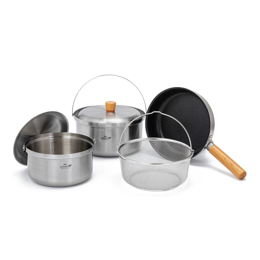 3-Layer Stainless Cookset (3-4P)