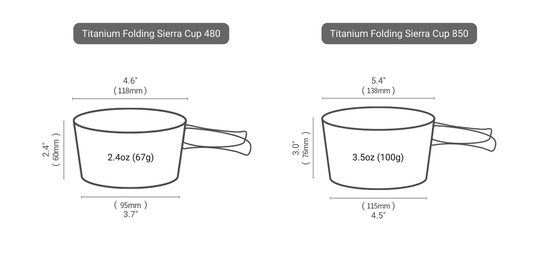Titanium Folding Sierra Cup - BIGTENT