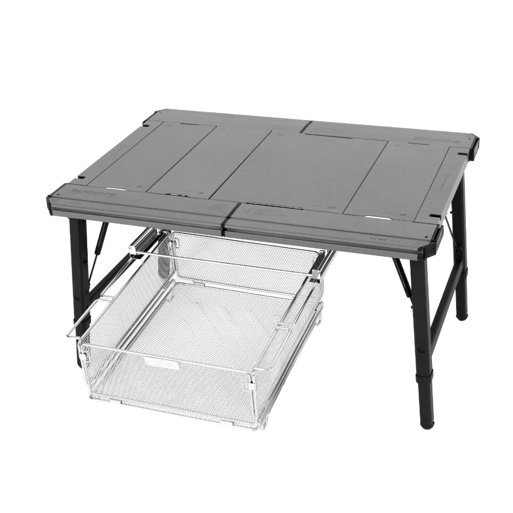 BUENOFE IGT Rail Frame 1.5 installed beneath a closed IGT tabletop with the tray in place