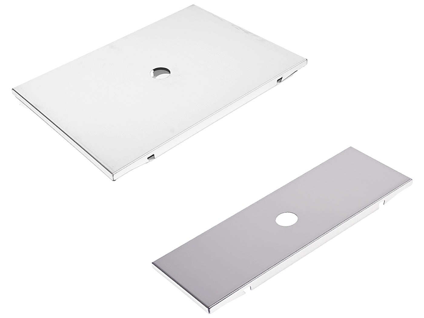 1 Unit and Half Unit top plates side by side on white, showing the two slot widths.
