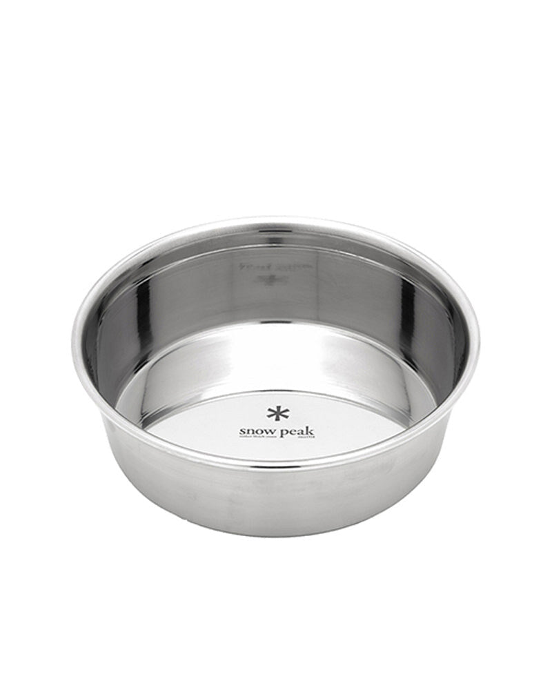 Dog Bowl, Large, stainless steel bowl on a white background