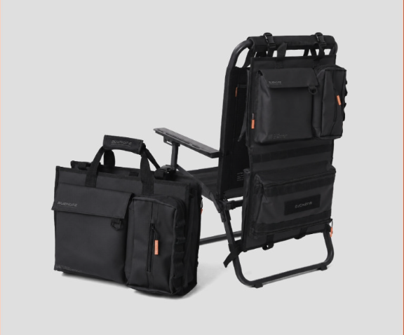 LX-03 Multi Storage Slim organizer hanging on the FLOW folding chair backrest (sold separately)