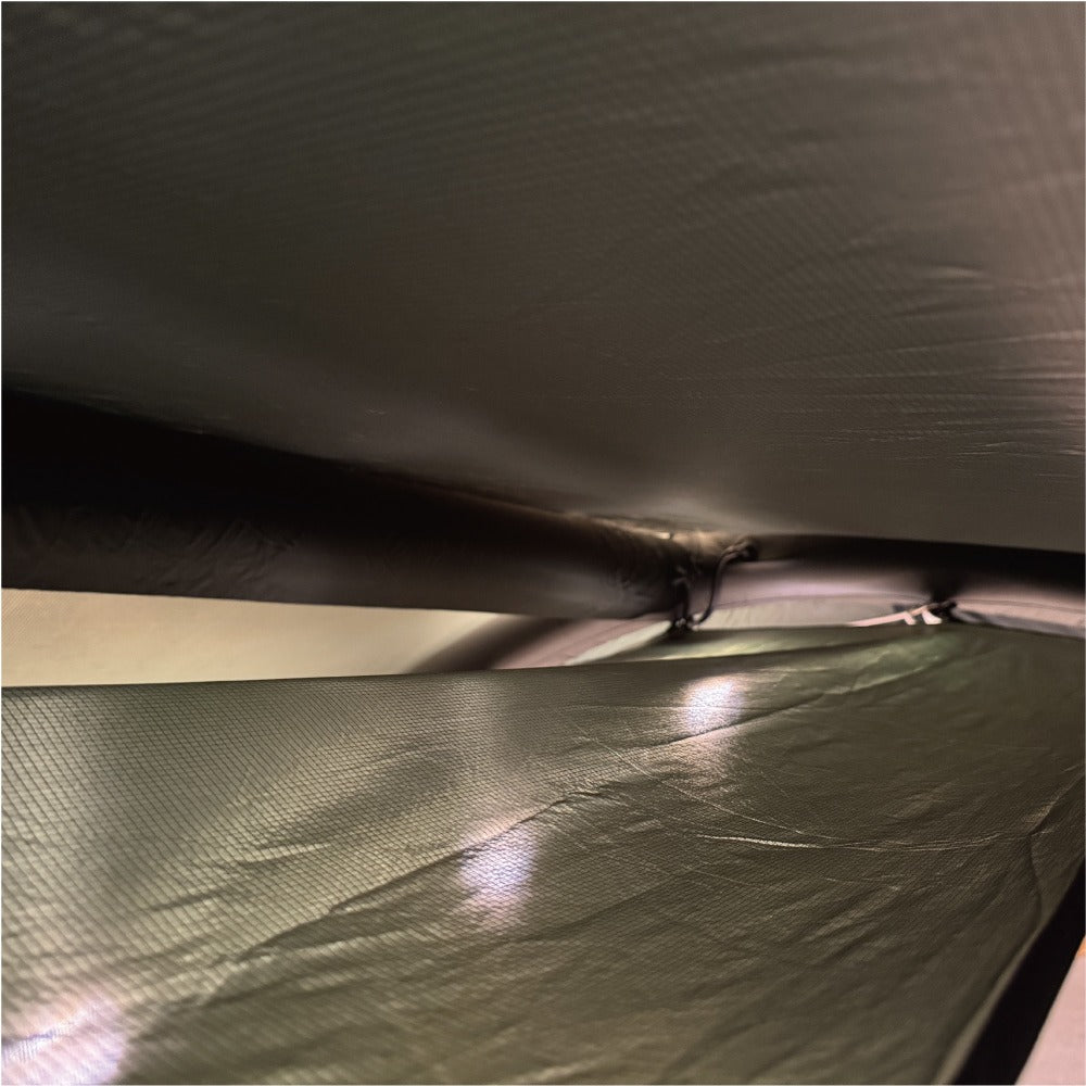 Close-up of breathable N150 ripstop face of the liner