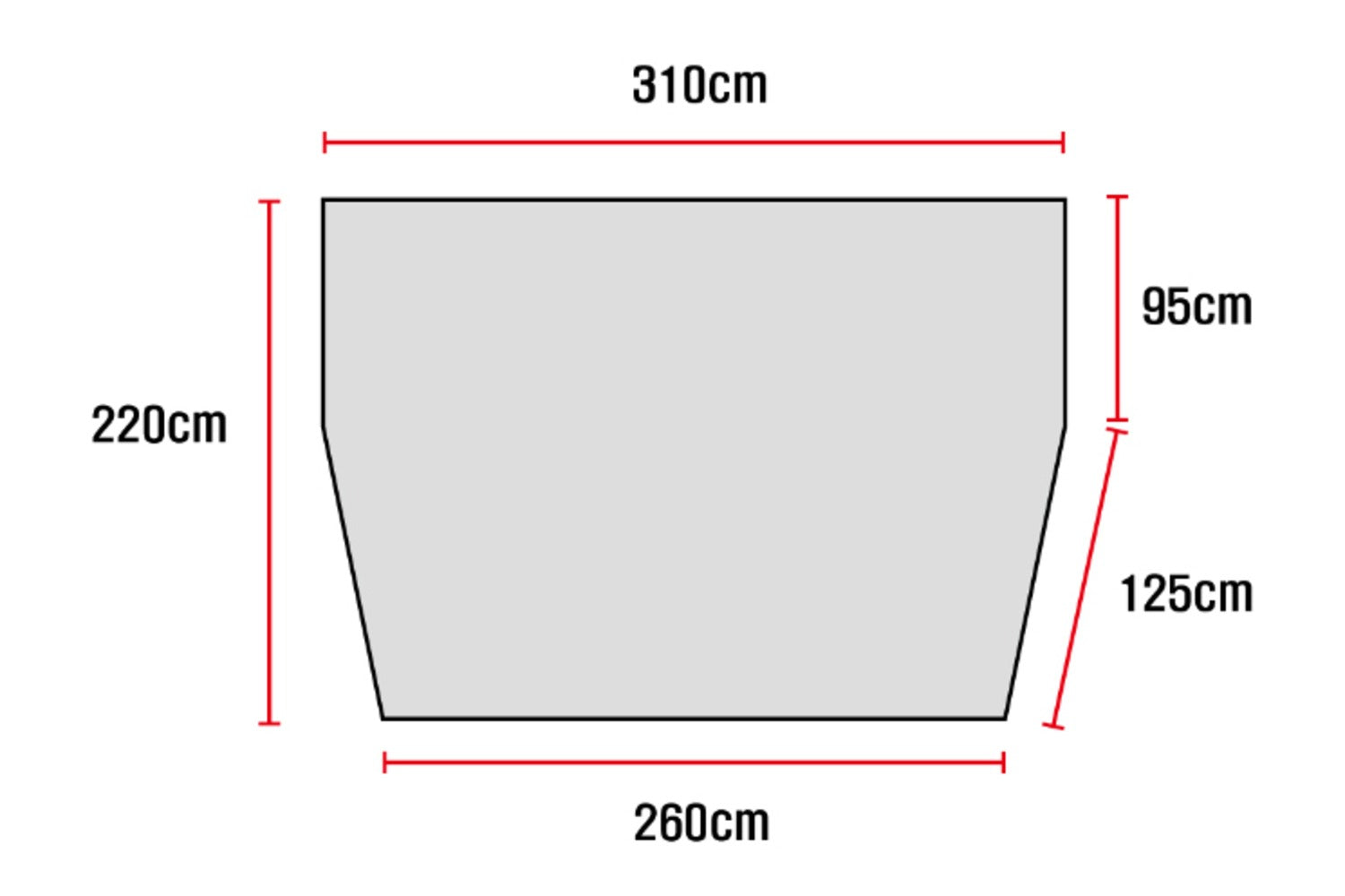 Footprint sheet under the inner tent showing P300D Oxford waterproof base