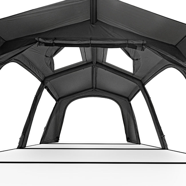 TPU air-beam frame skeleton showing structural geometry