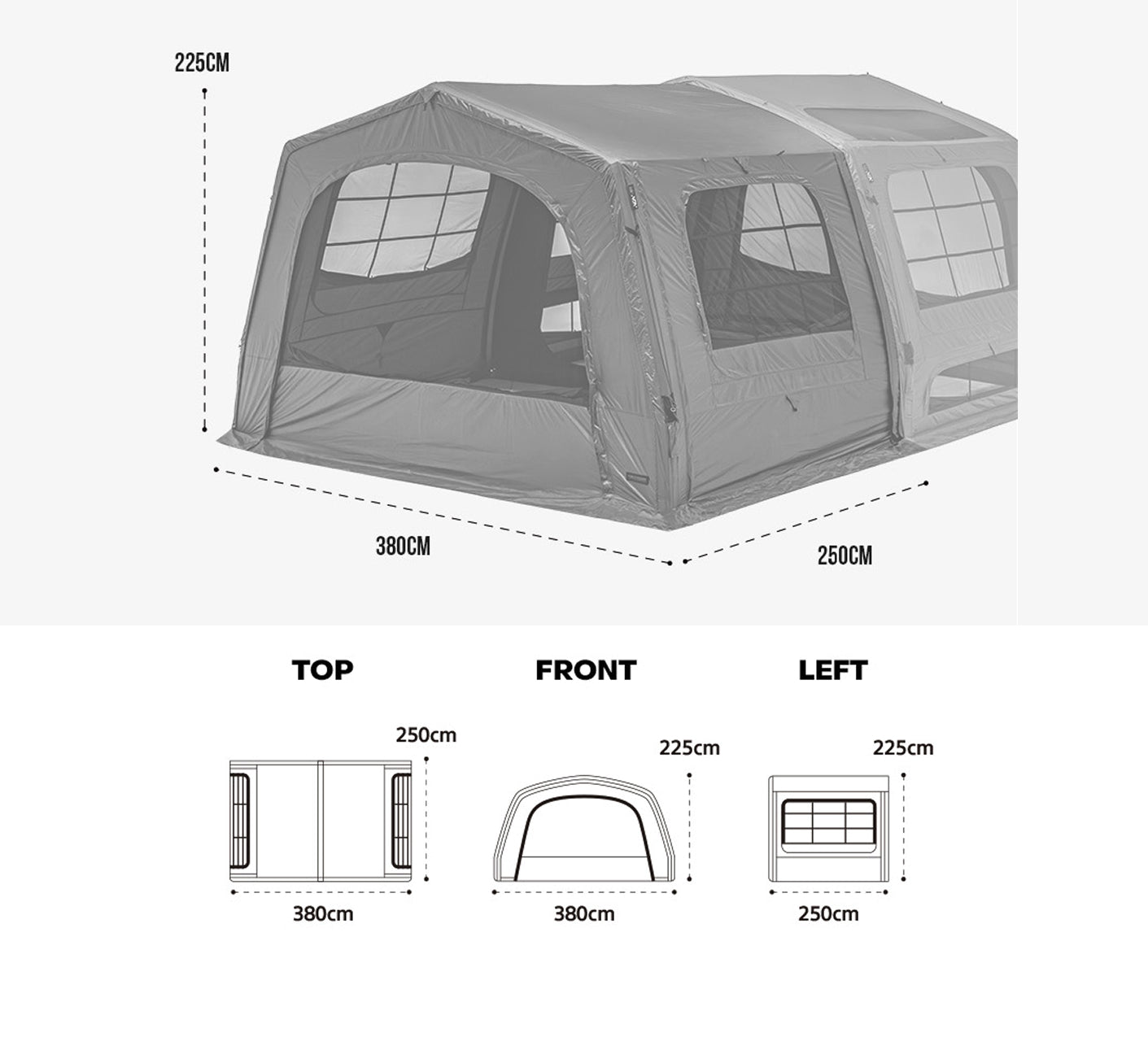 KAZMI AON T-250 Vestibule Full Dimension