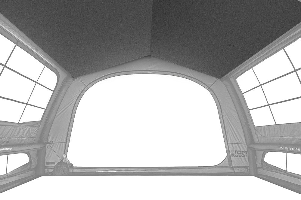 Interior shot with liner installed showing reduced morning light