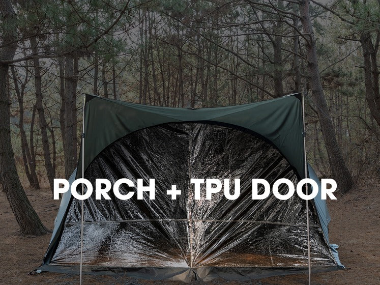 Minimal Works Shelter GM Porch paired with the TPU door on the Shelter GM