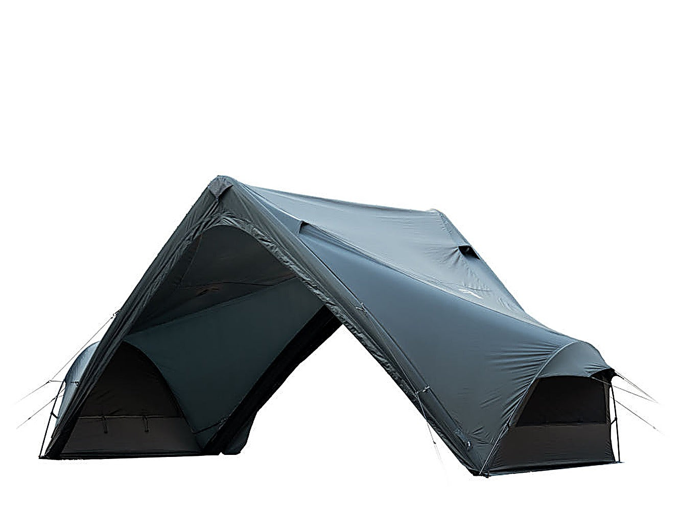 Studio shot of the Super Position MGX-600 pitched, showing the twin A-frame side poles and the inflated air-frame canopy between them