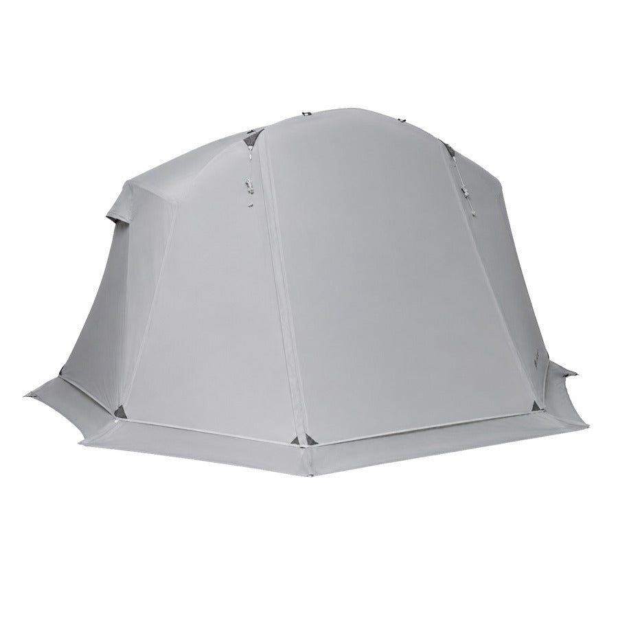 Grey Neo Nest 80 Air rainfly alone on a white background, three-quarter front studio view.