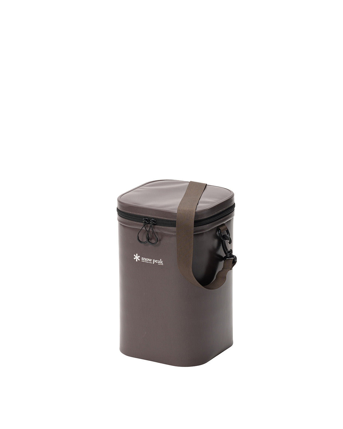 Soft Cooler 13, Tan, upright and closed