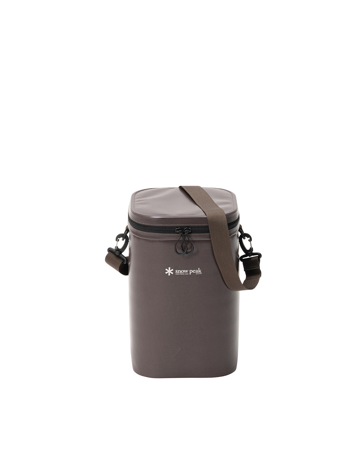 Soft Cooler 13, Tan, with the removable shoulder strap fitted