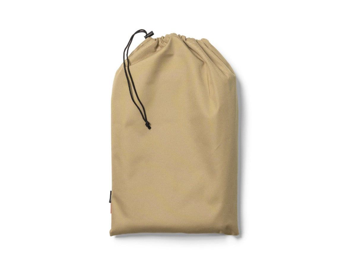 Tan drawstring CORDURA storage pouch for the ground sheet