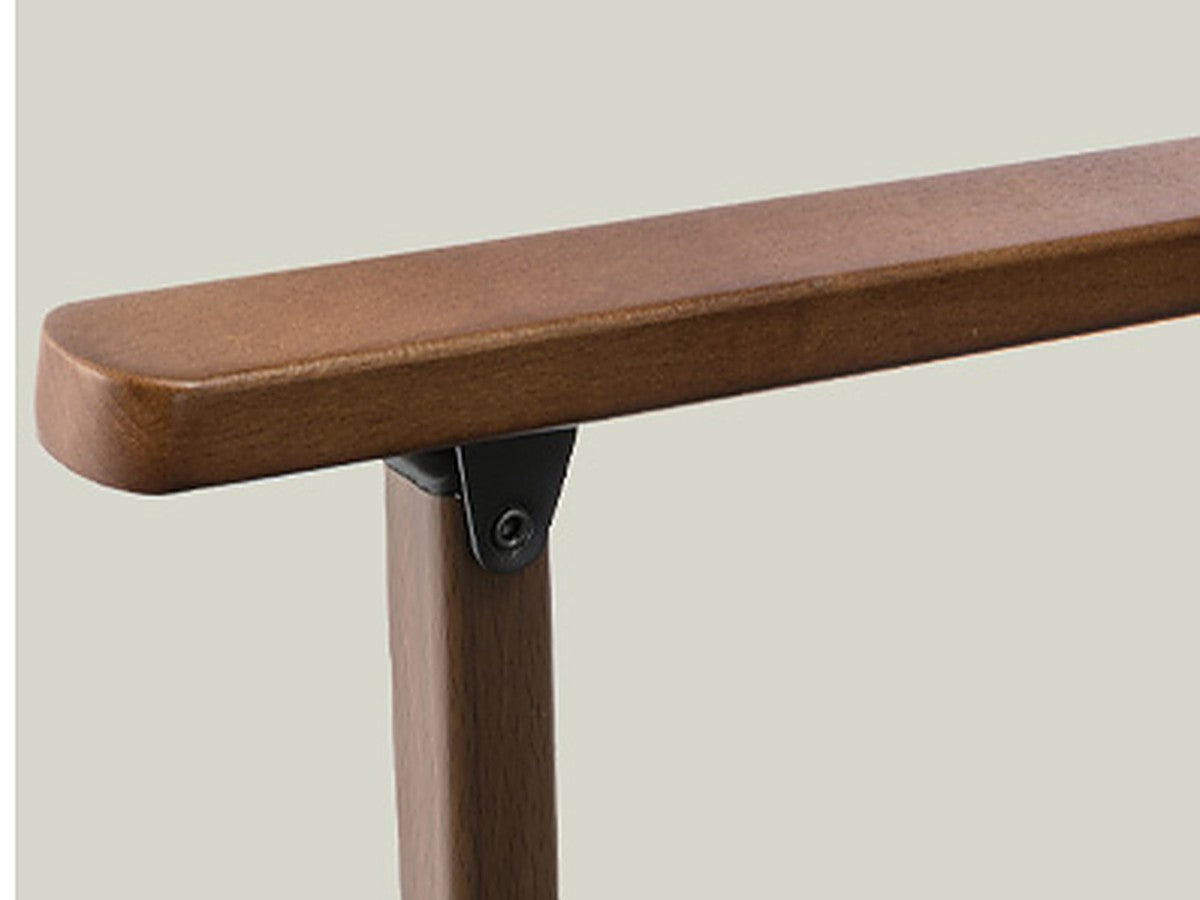 Solid beech-wood armrest detail