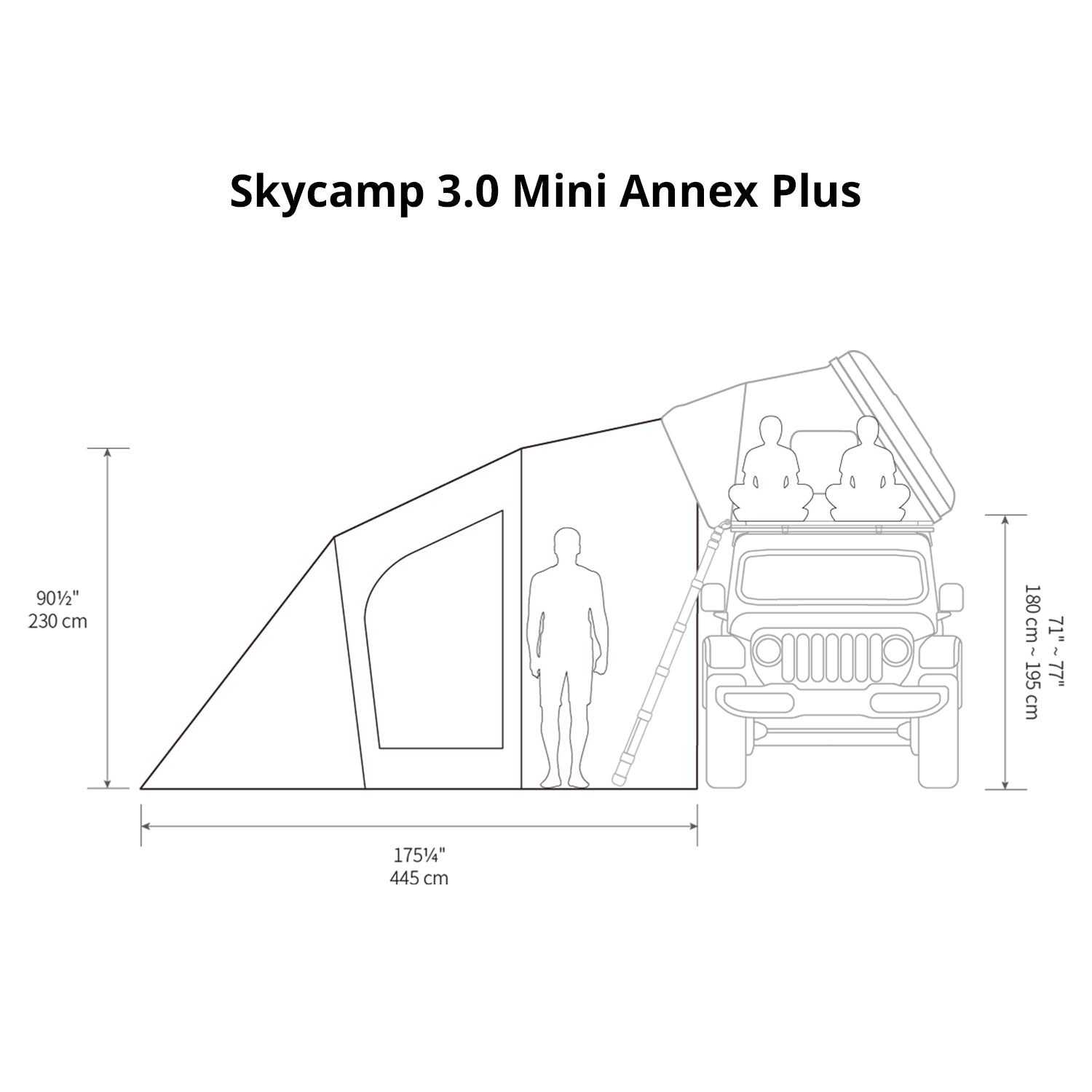 ikamper skycamp 3.0 mini annex plus dimension
